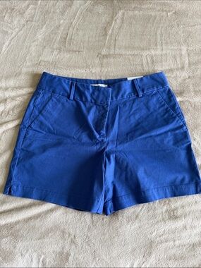 NWT LOFT Bright Blue Tailored Cotton Shorts